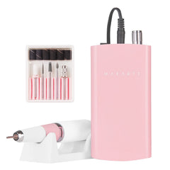 Makartt Malory Nail Drill rosa portátil para manicuras precisas en casa