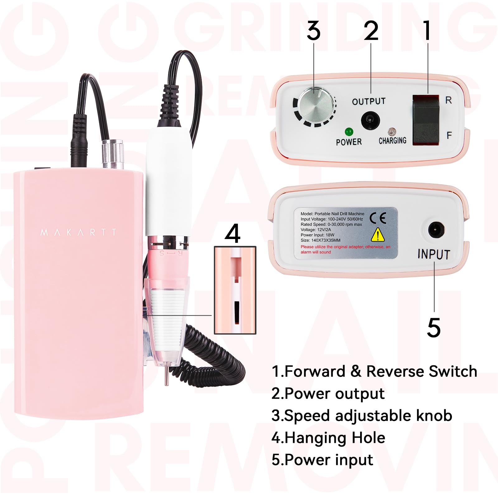 Accesorios completos para preparación de uñas y uñas acrílicas