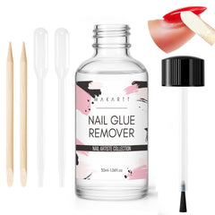 Removedor Makartt para pegamento de uñas: aplicacion con brocha para retiro suave.