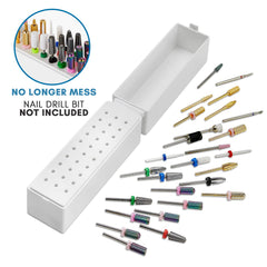 Makartt organizador acrílico para brocas, vista interior facilita ubicar piezas.