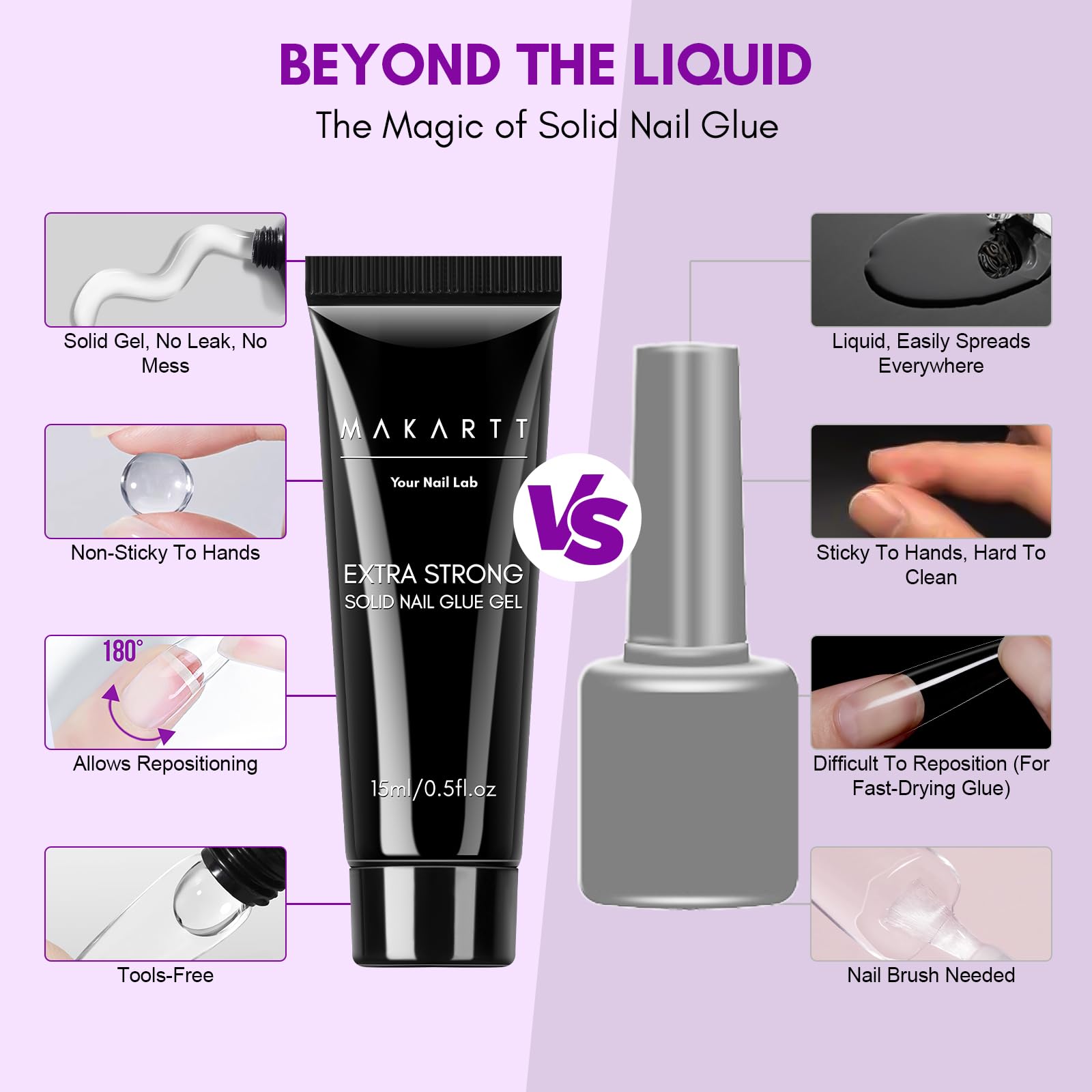 Makartt pegamento gel uñas: adhesión firme para un diseño duradero.