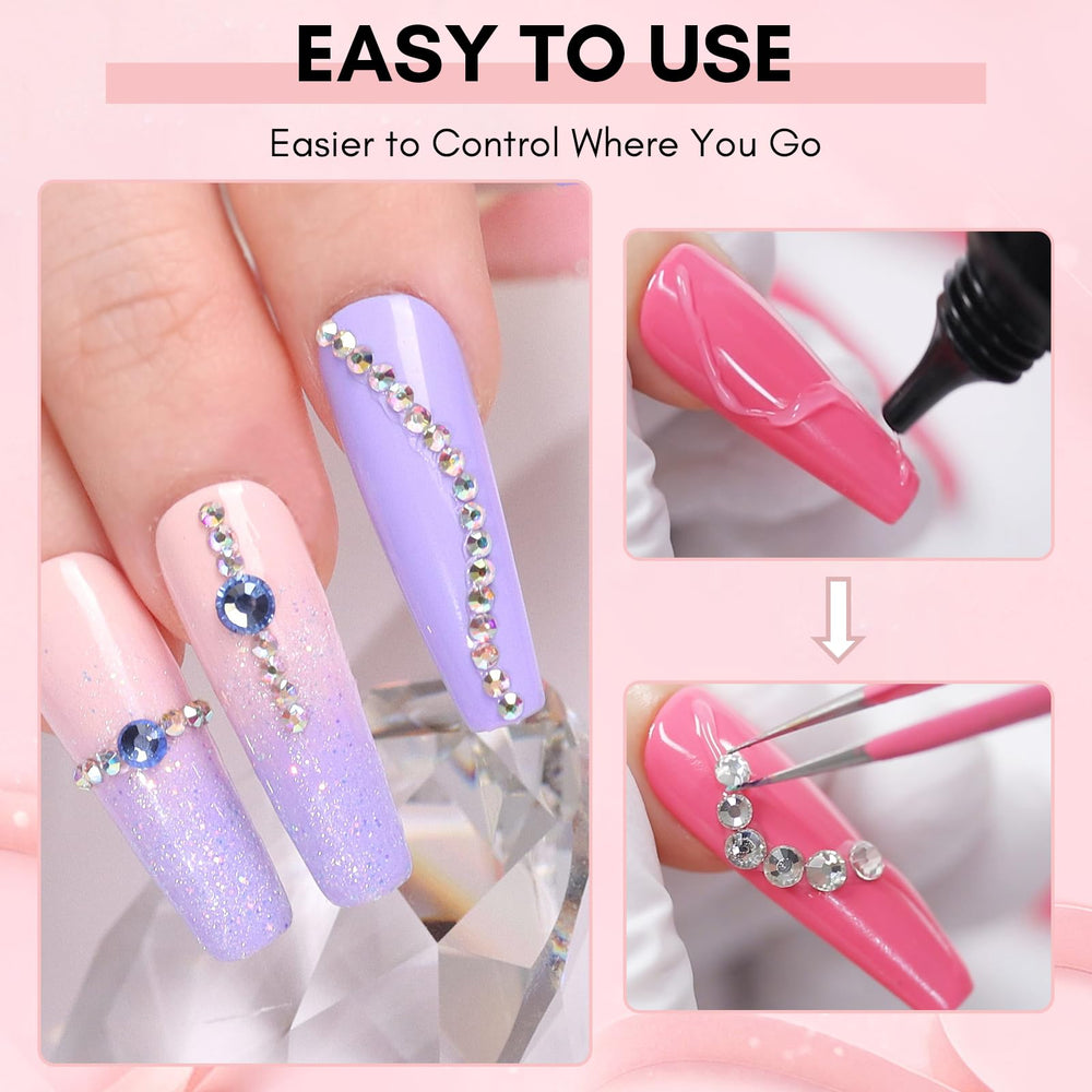 Makartt pegamento para uñas, adhesión duradera para gemas y adornos.