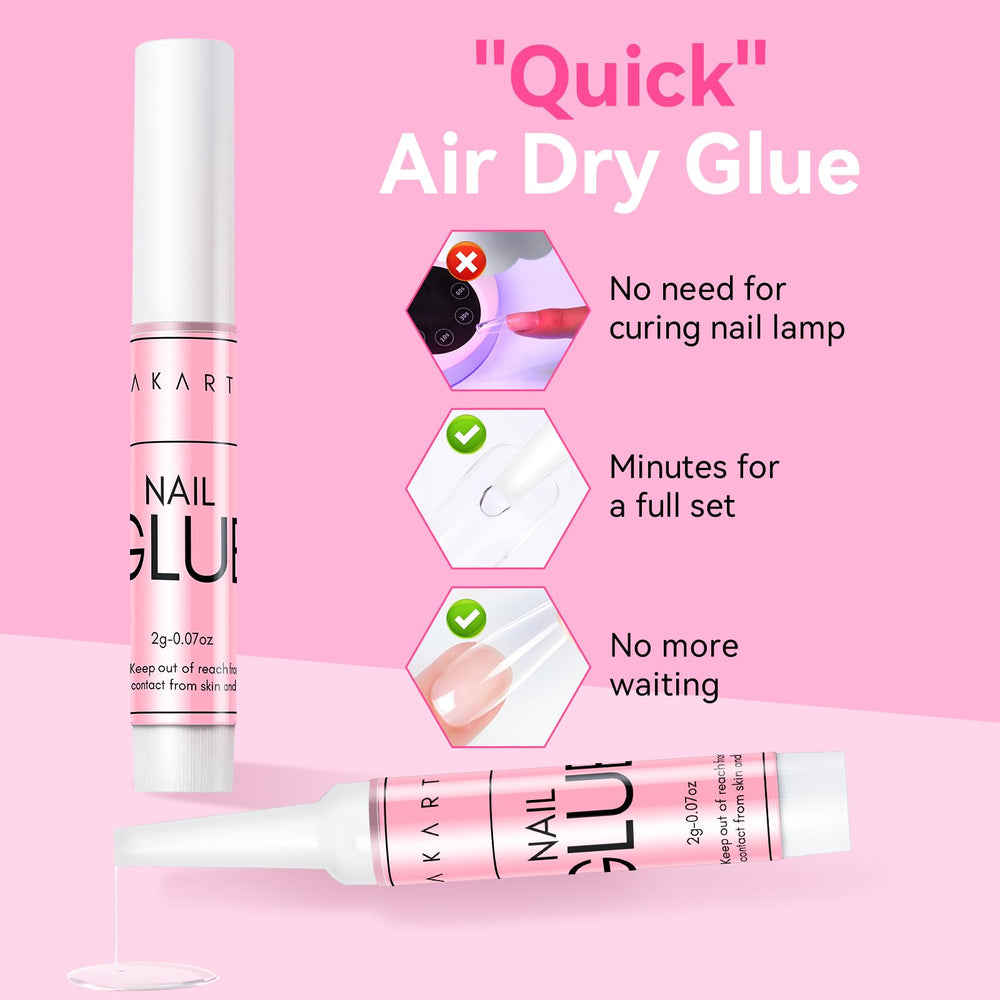 Makartt adhesivo para reparar uñas rotas con fijación firme.