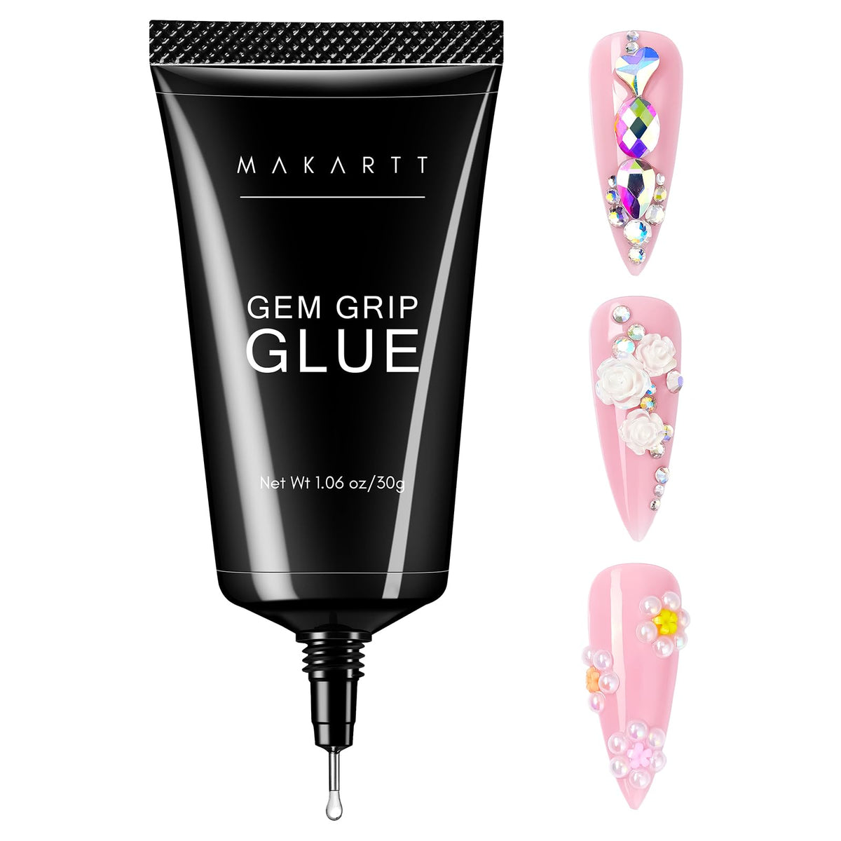 Makartt pegamento uñas sin limpiar 30 g fija gemas con adherencia duradera