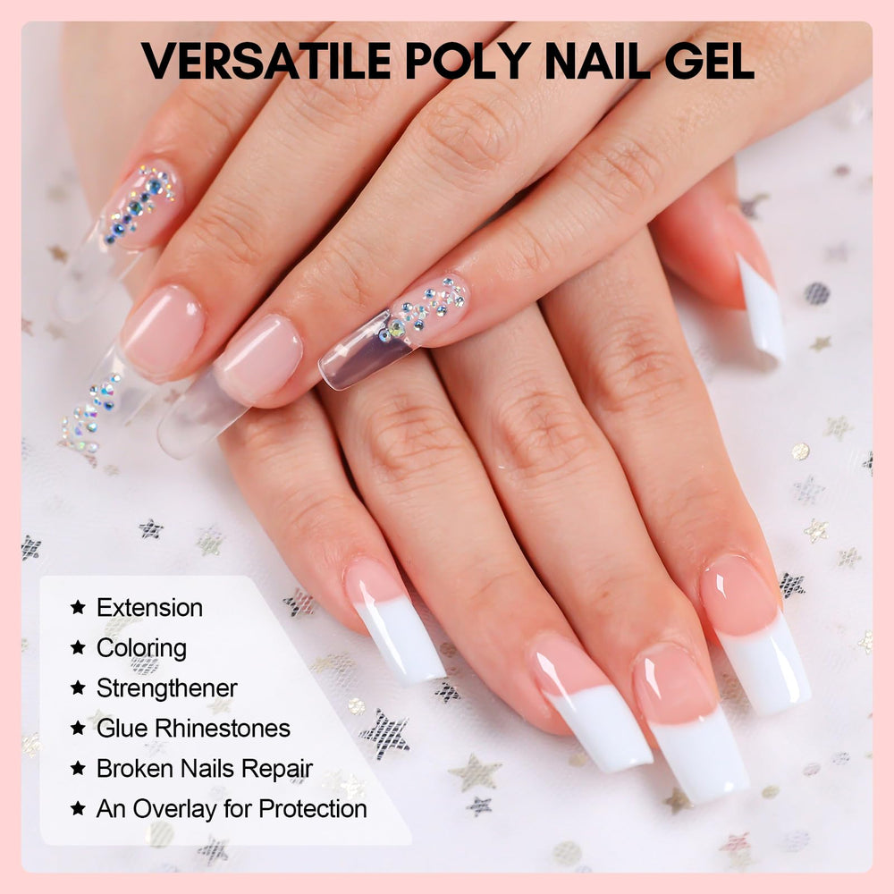 Makartt poligel kit blanco nacarado: tono pulcro para francesa elegante.