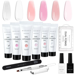 Makartt poligel kit transparente: color neutro para uñas limpias y profesionales.