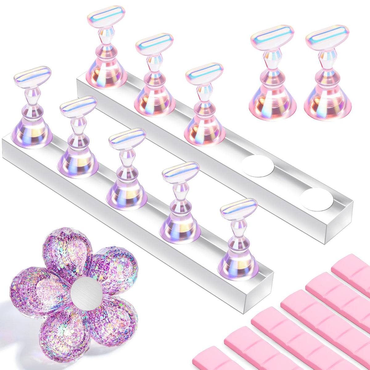 Makartt soporte uñas imantado para diseños, mejora precisión al pintar uñas.