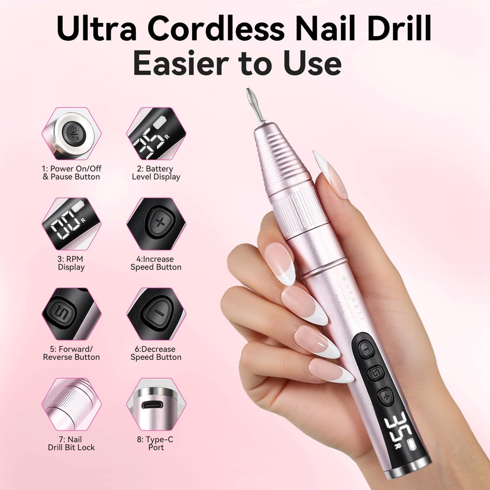 Makartt taladro inalámbrico con pantalla LED para leer la velocidad