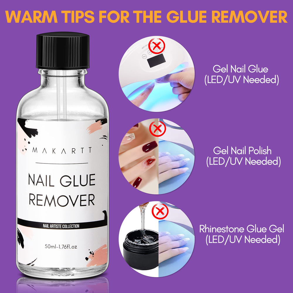 Makartt uso rápido en uñas artificiales sin acetona.
