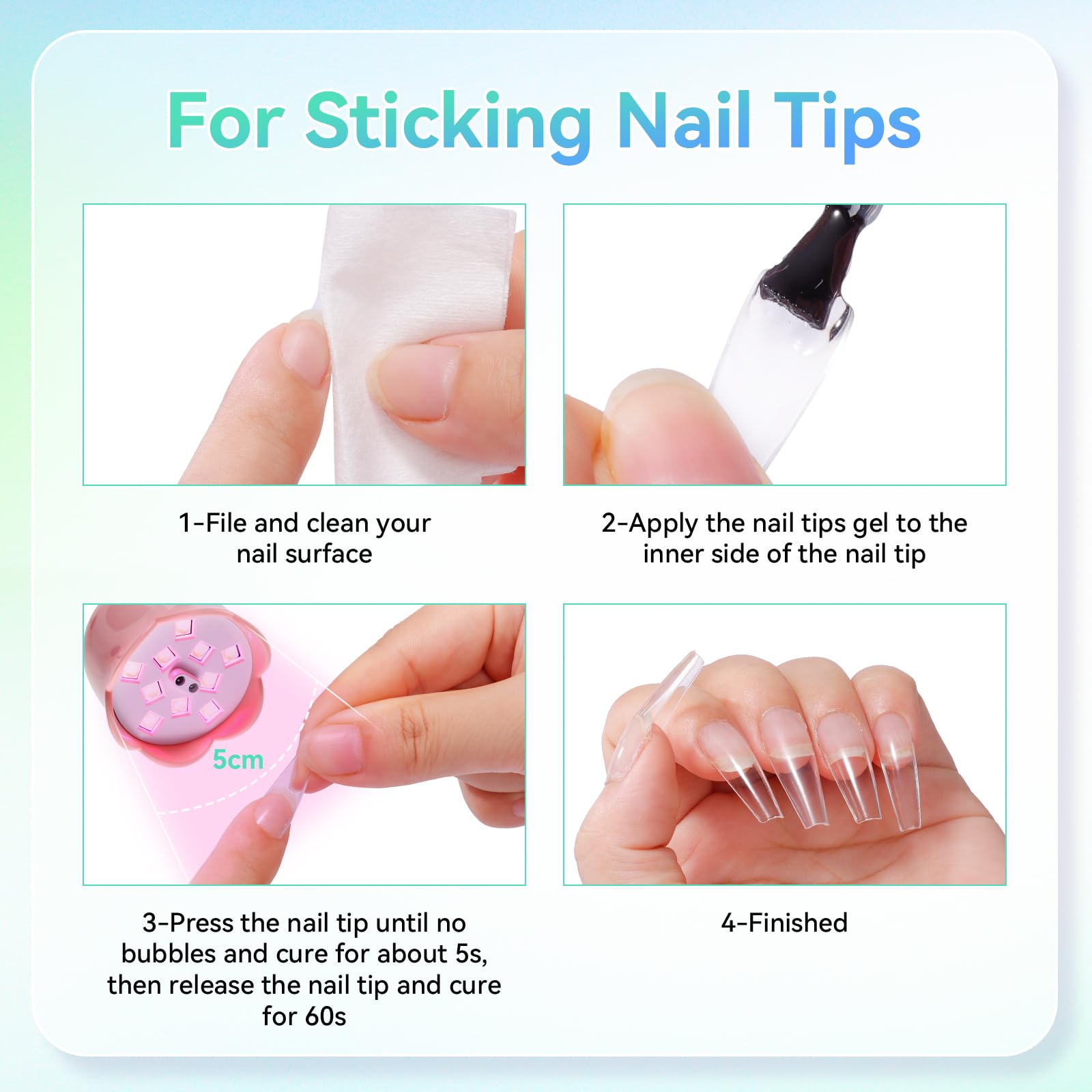 Makartt UV Nail Lamp pink during a gel polish curing session.