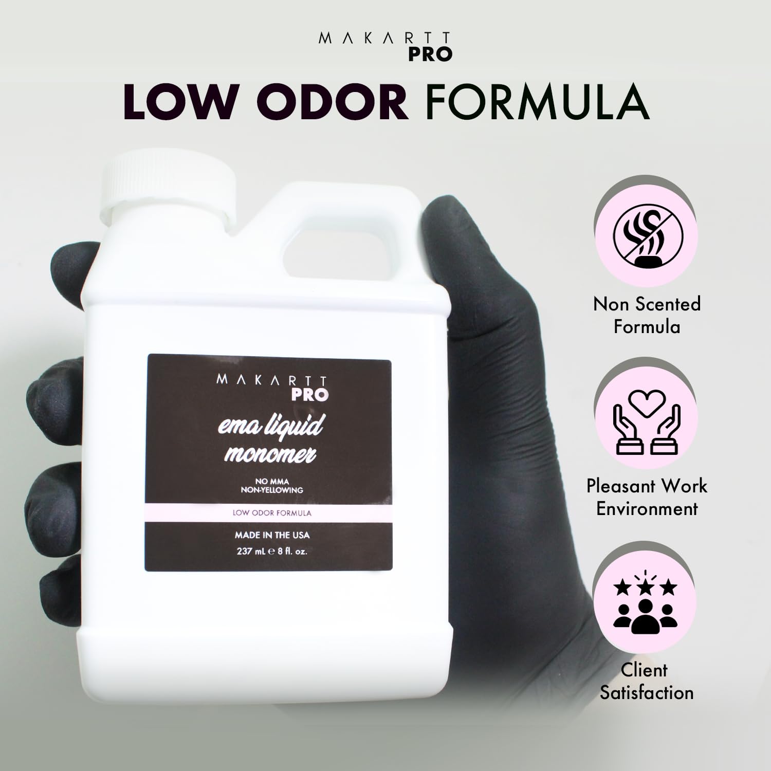 Acabado acrílico no amarillea, ideal para diseños duraderos y vibrantes.