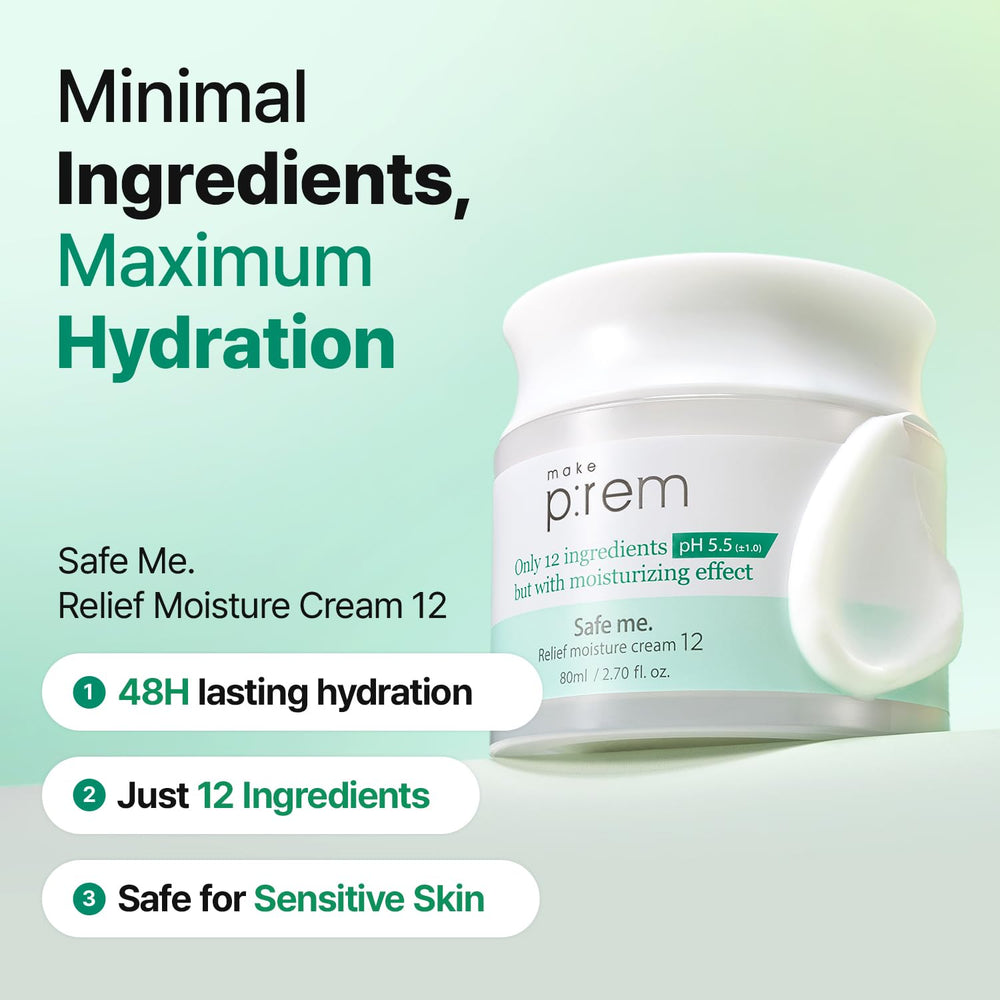 La crema MAKEP:REM Safe Me Relief tiene textura yogur suave para uso diario.