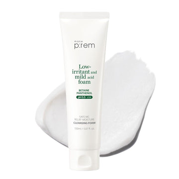 MAKEP:REM Safe Me, botella espumosa para limpieza suave en piel sensible.