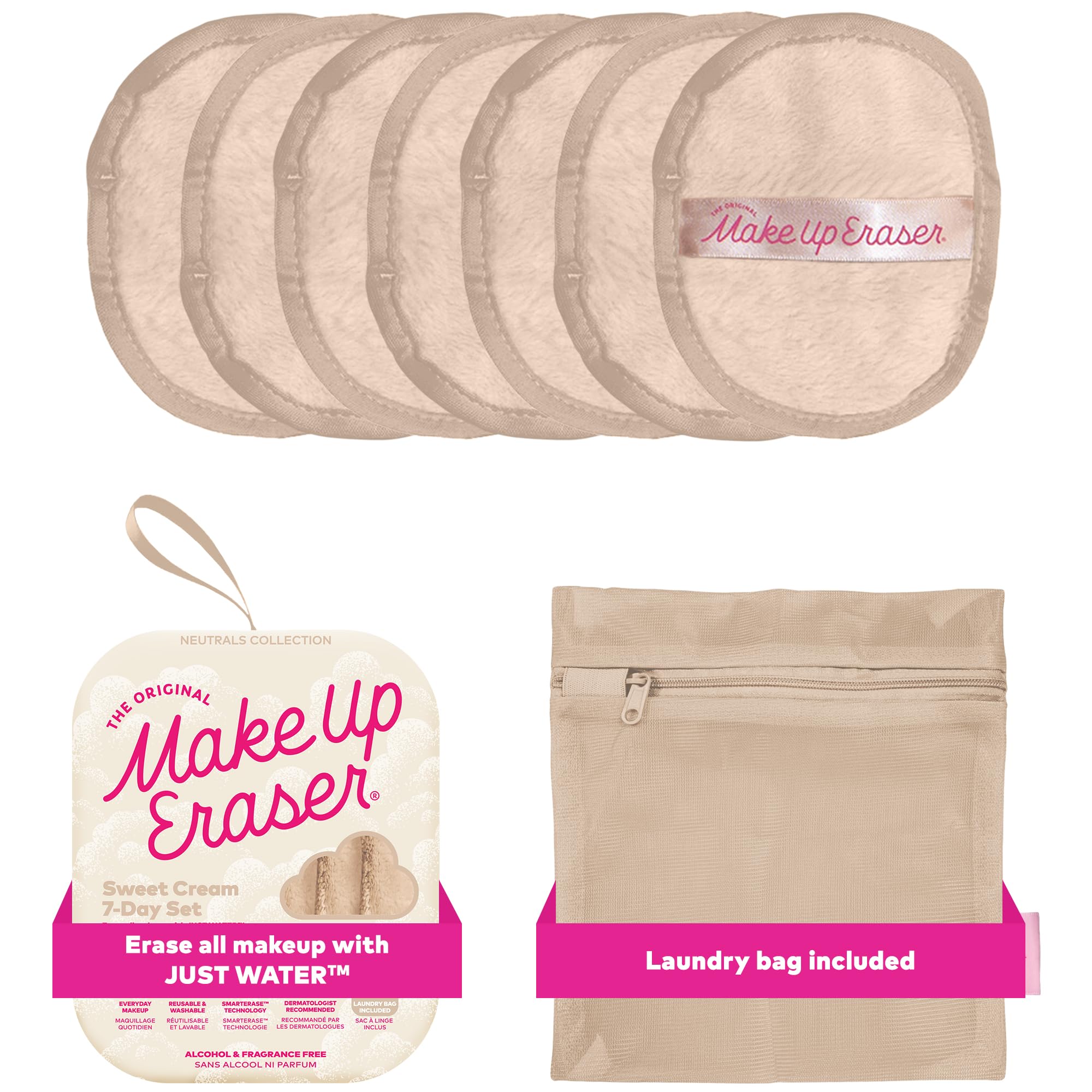 MakeUp Eraser conjunto de 7 días: desmaquilla con agua, uso diario seguro