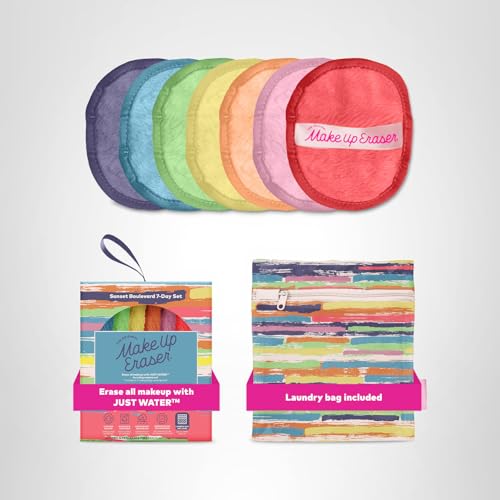 MakeUp Eraser conjunto7 bolsa de lavado incluida para higiene fácil.