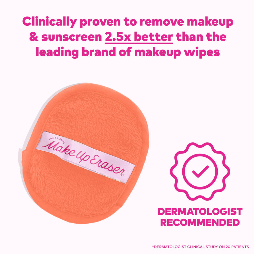 MakeUp Eraser doble cara con fibras nube, exfolia suavemente la piel.