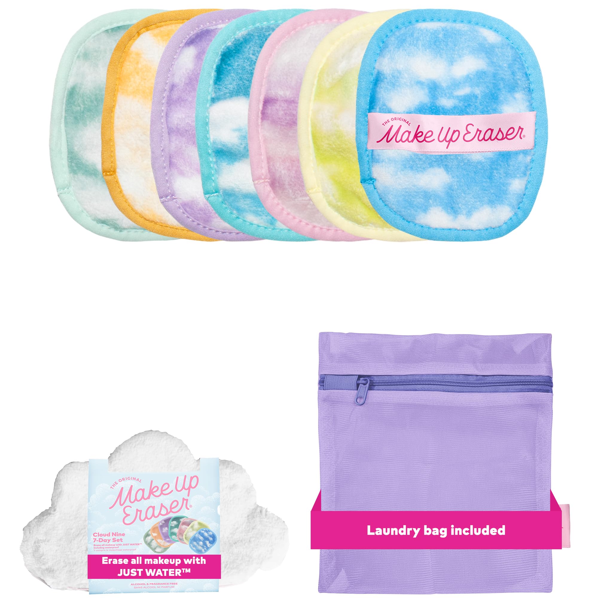 MakeUp Eraser ensemble 7 jours – nettoyage sans alcool et peau douce