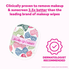 MakeUp Eraser ensemble double-face, démaquillage par fibre courte et exfoliation douce par fibre longue.