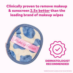 MakeUp Eraser – Fibres courtes: efface le maquillage en douceur.