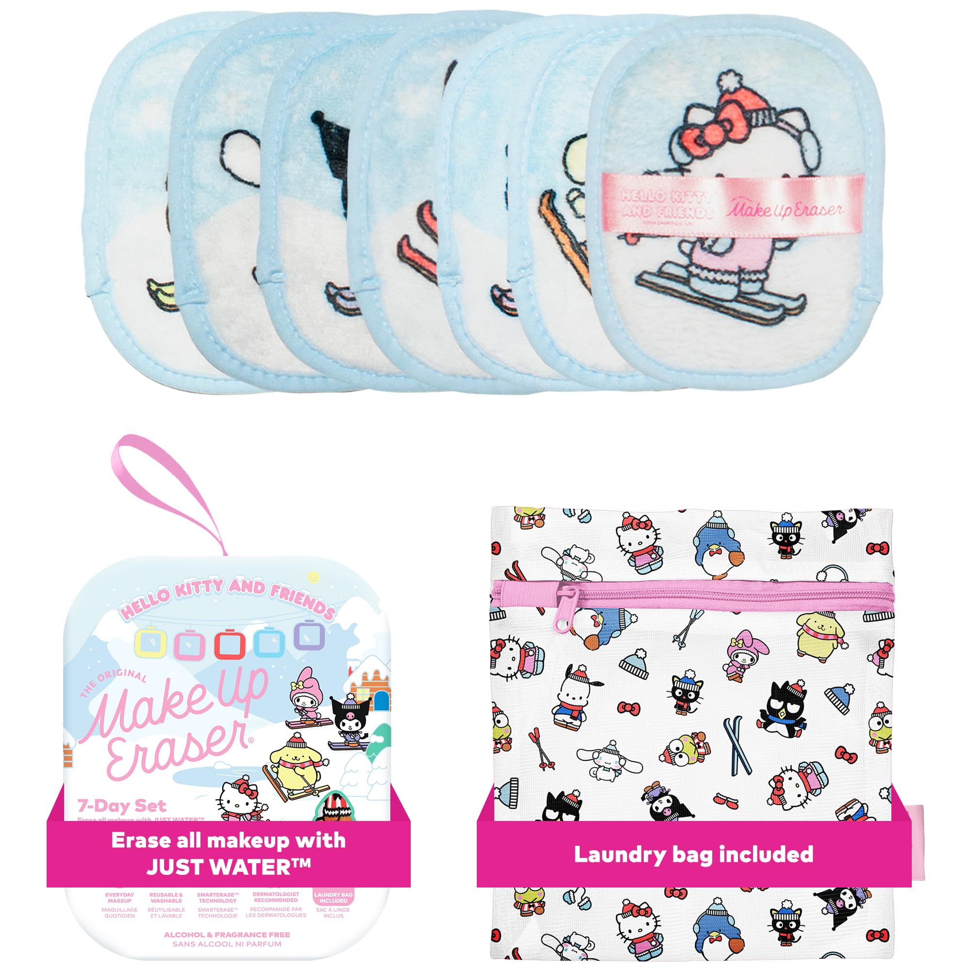MakeUp Eraser kit siete días Hello Kitty esquiando: elimina maquillaje con agua
