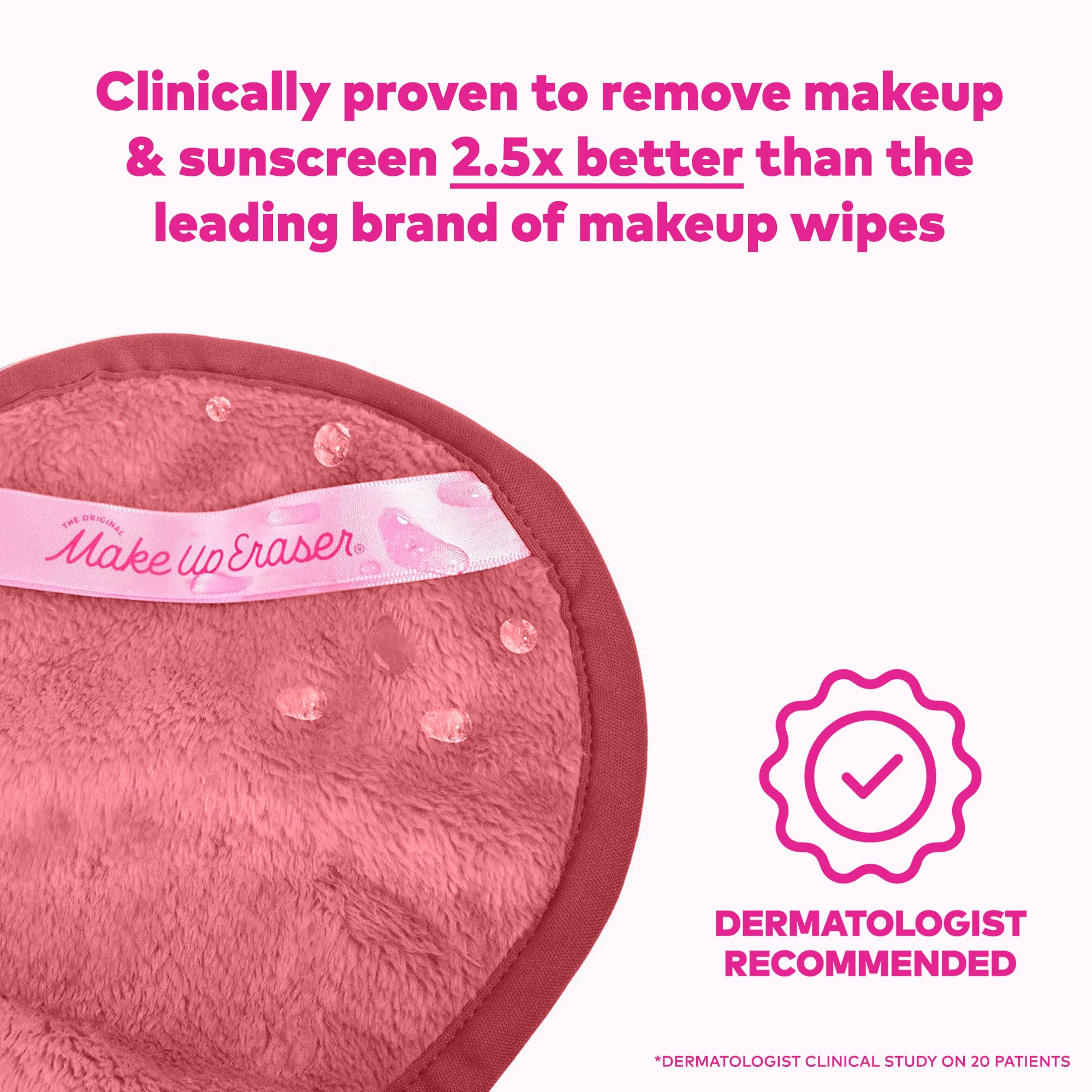 MakeUp Eraser Mini PRO fibra nube suave en primer plano, sensación cómoda para la piel.