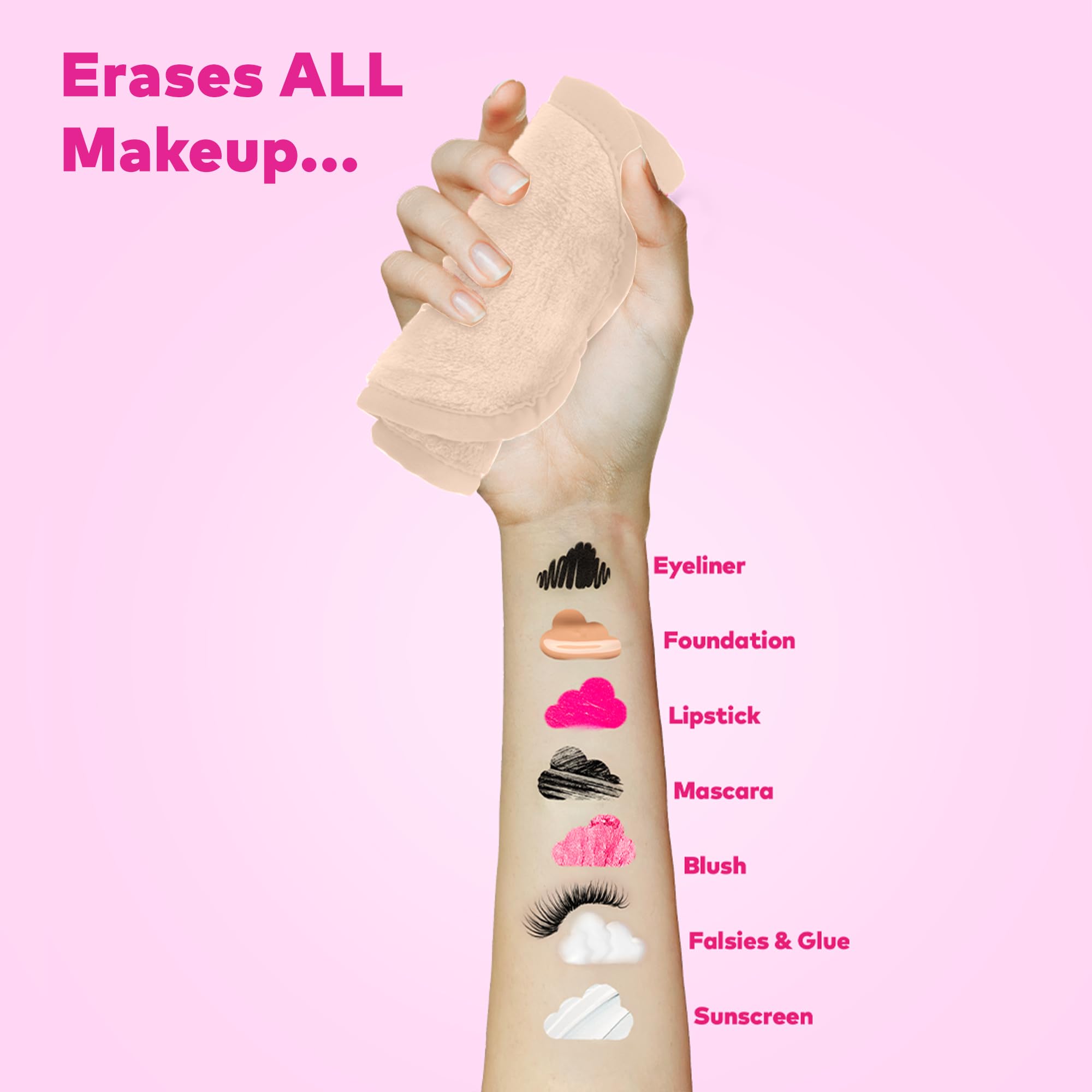 MakeUp Eraser Original Mini PRO 5-Pack, duradero de 3 a 5 años.