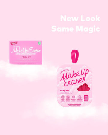 MakeUp Eraser Original Pink 7-Dias Set detalle microfibra, ajusta maquillaje con suavidad.