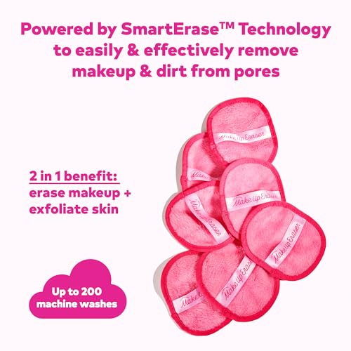 MakeUp Eraser Original Pink 7-Dias Set doble cara para desmaquillar y exfoliar.