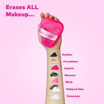 MakeUp Eraser Original Pink 7-Dias Set limpieza con agua para maquillaje resistente.