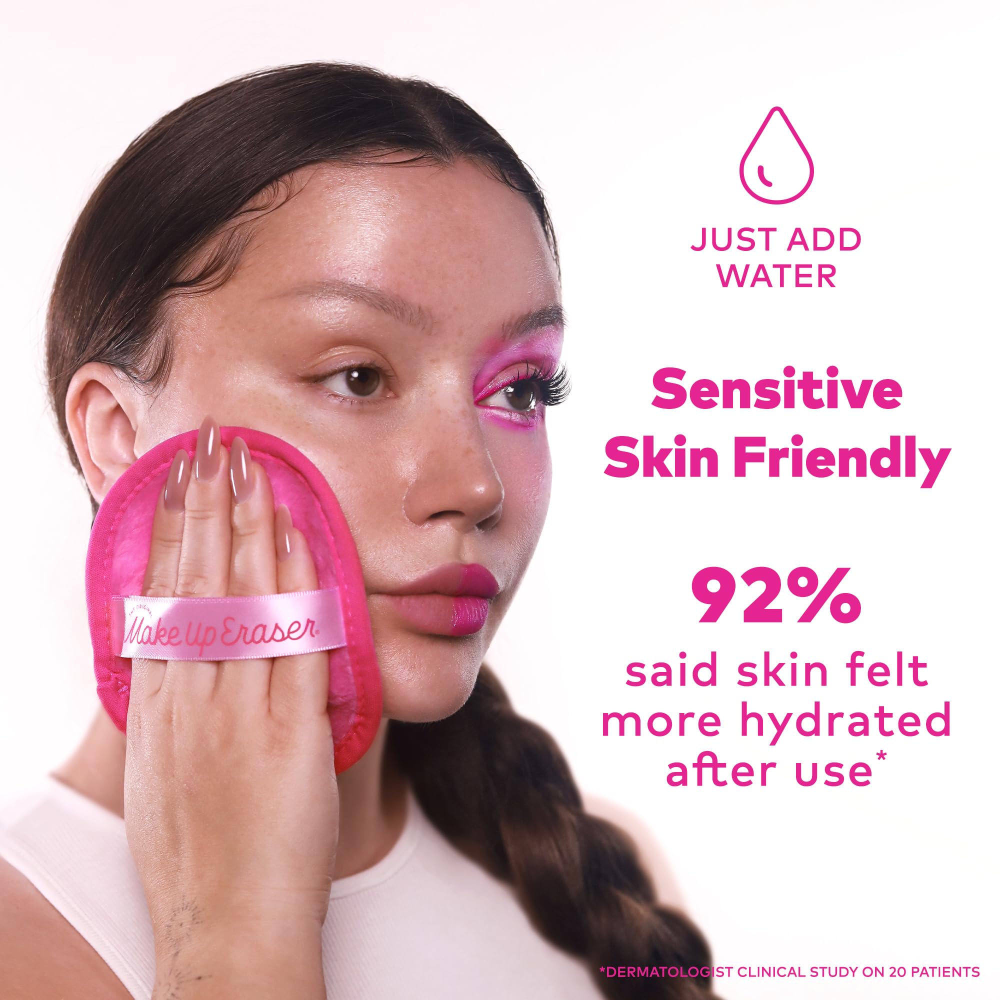 MakeUp Eraser Original Pink 7-Dias Set sin alcohol para piel sensible.