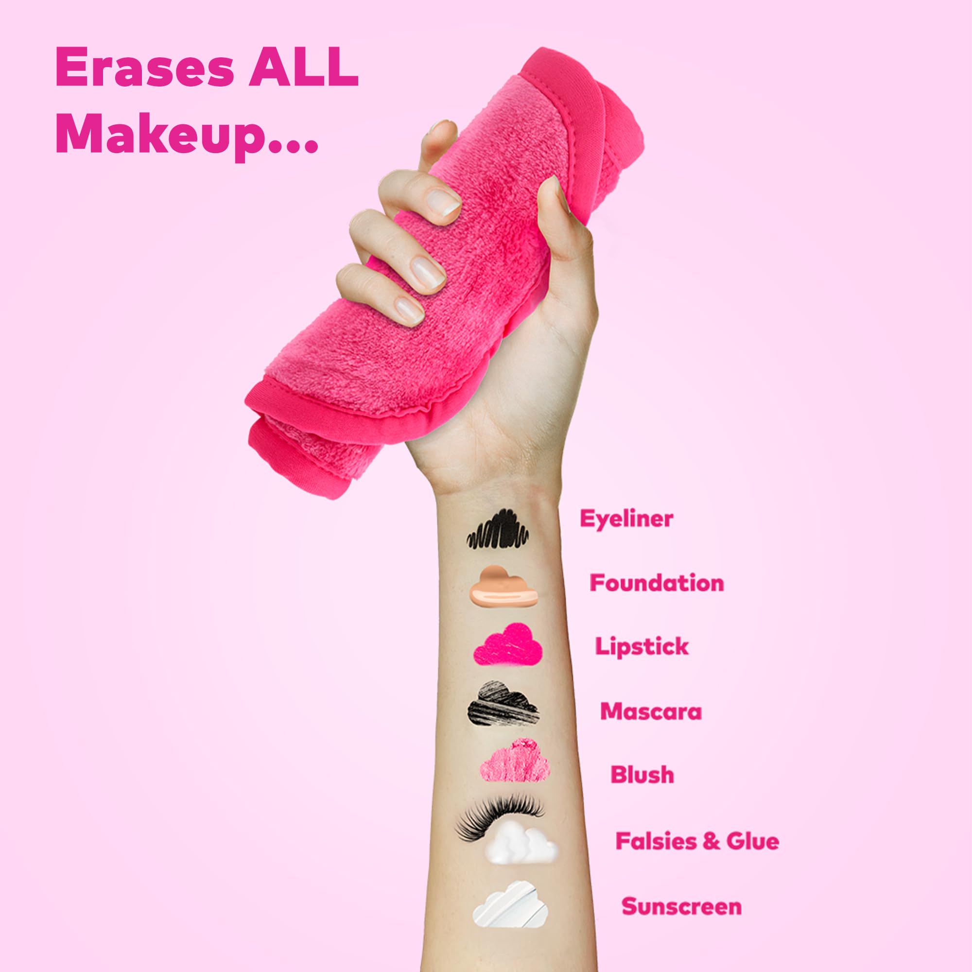 MakeUp Eraser Pro lavado en máquina, reutilizable y duradera.