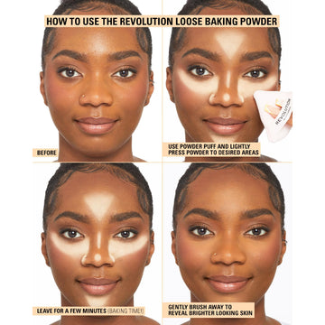 Makeup Revolution Polvo libre traslúcido: aplicación con esponja para técnica de horneado precisa