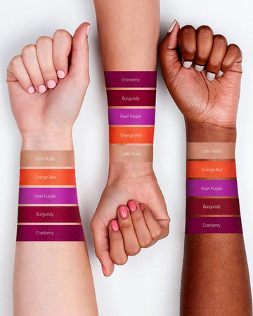 MAKI YIKA Burgundy Lipstick creamy, weightless feel from shea butter.
