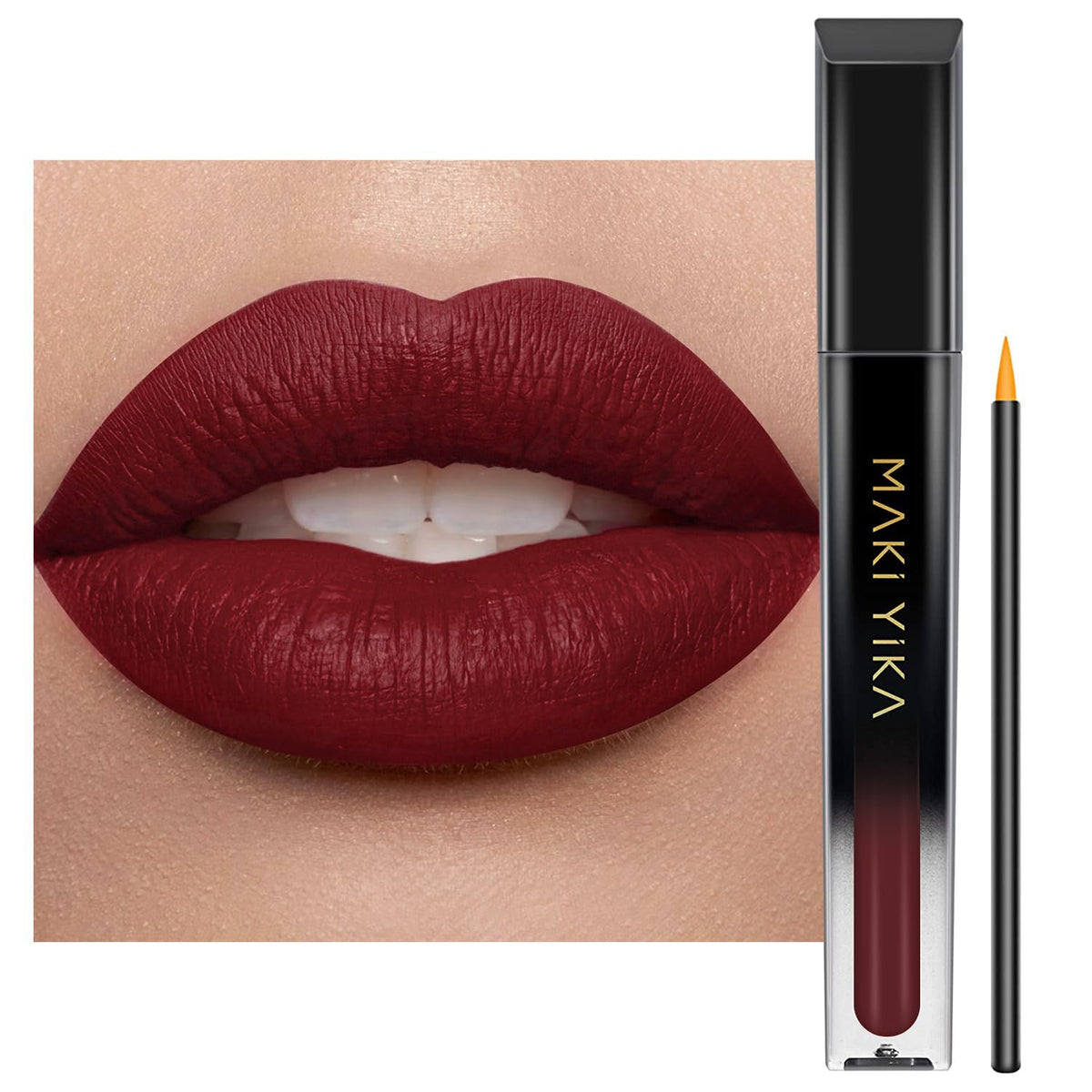 MAKI YIKA Dark Brown Lipstick packaging shown for gifting