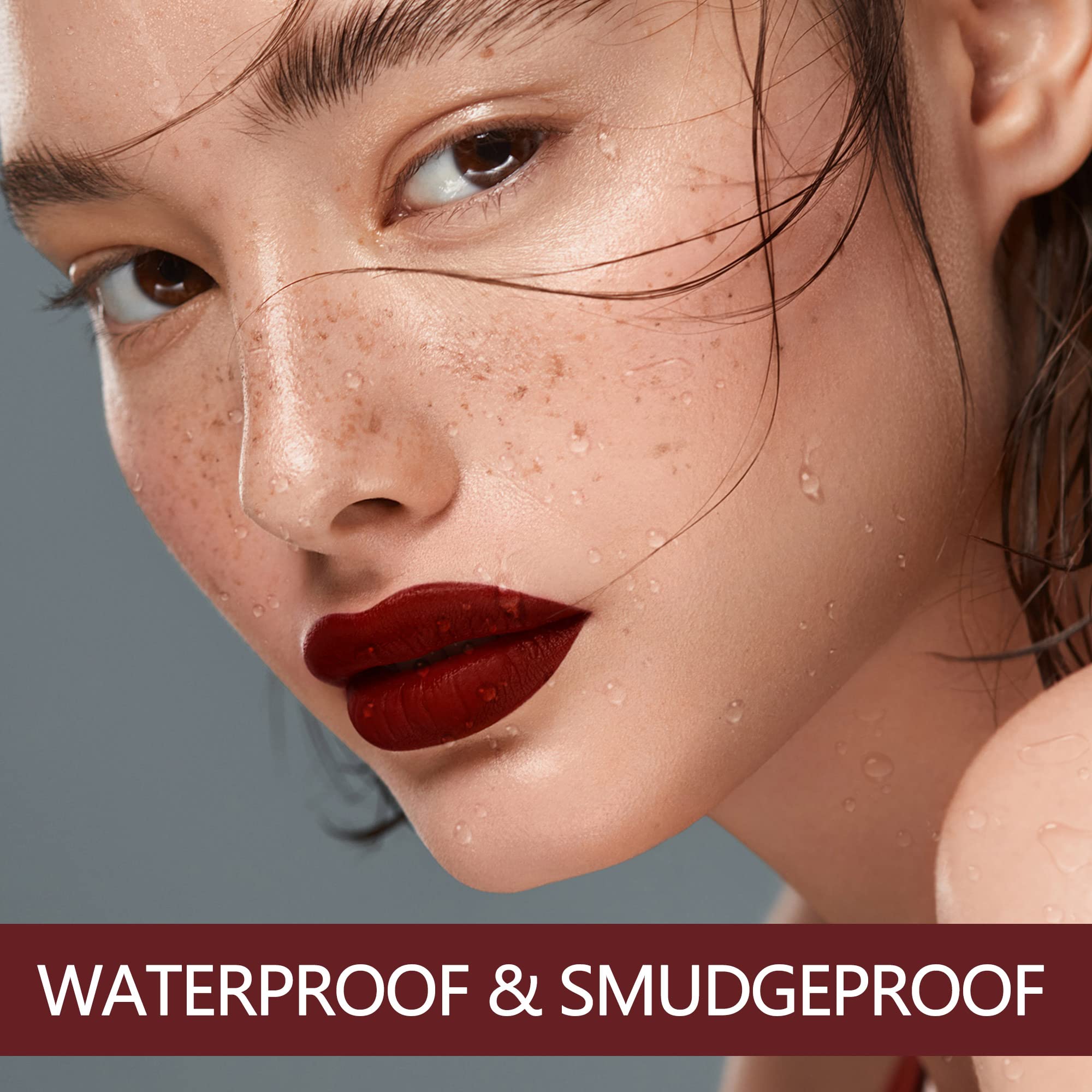 MAKI YIKA long-wear matte lipstick after hours on lips