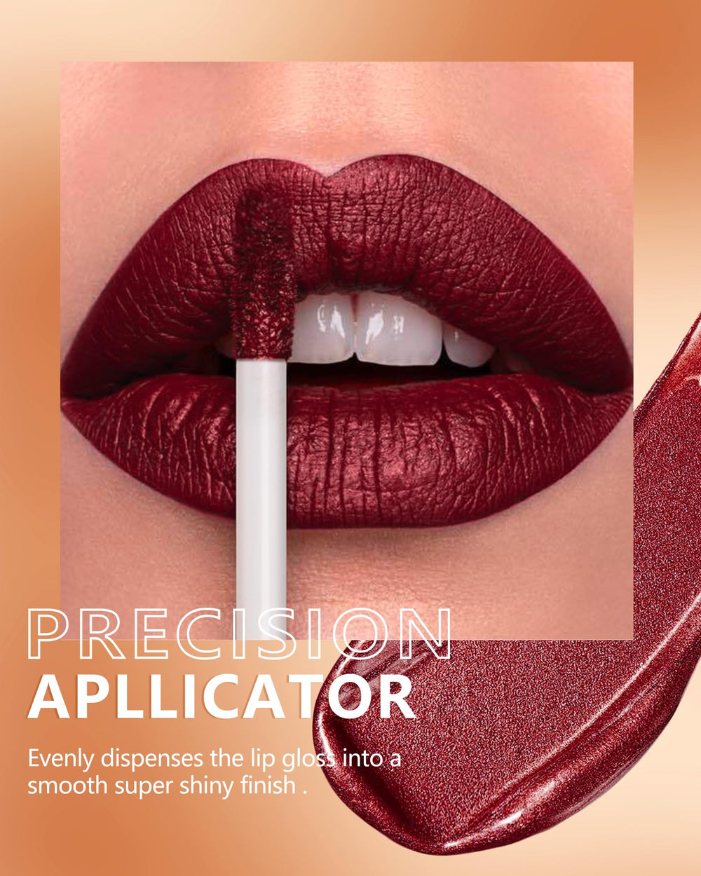 MAKI YIKA transfer-proof lipstick swatch remains clean on cup and skin.