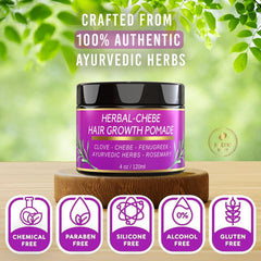 MAKOF BEAUTY Chebe Ingredientes Moringa: mantecas y hierbas naturales