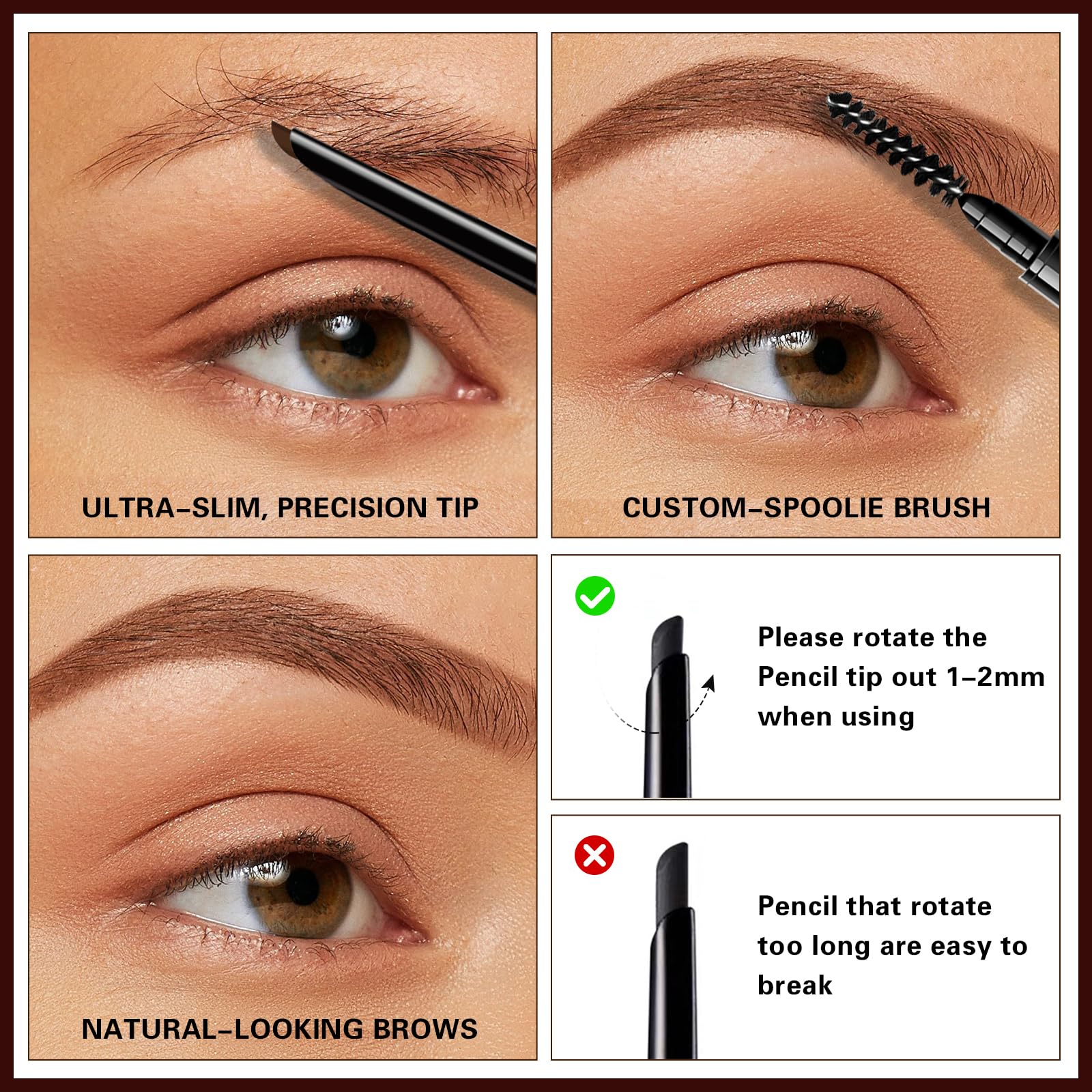 Maksure forma cejas natural para cejas delgadas