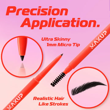 Makup Beauty Skinny Brow con spoolie integrado para difuminar color suavemente.