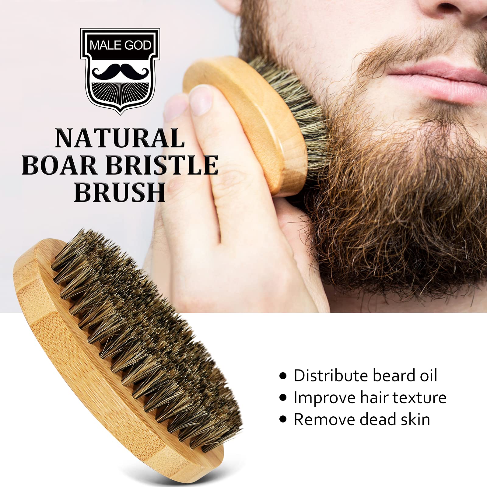 MALE GOD peine para barba alineando el vello y mejor absorción