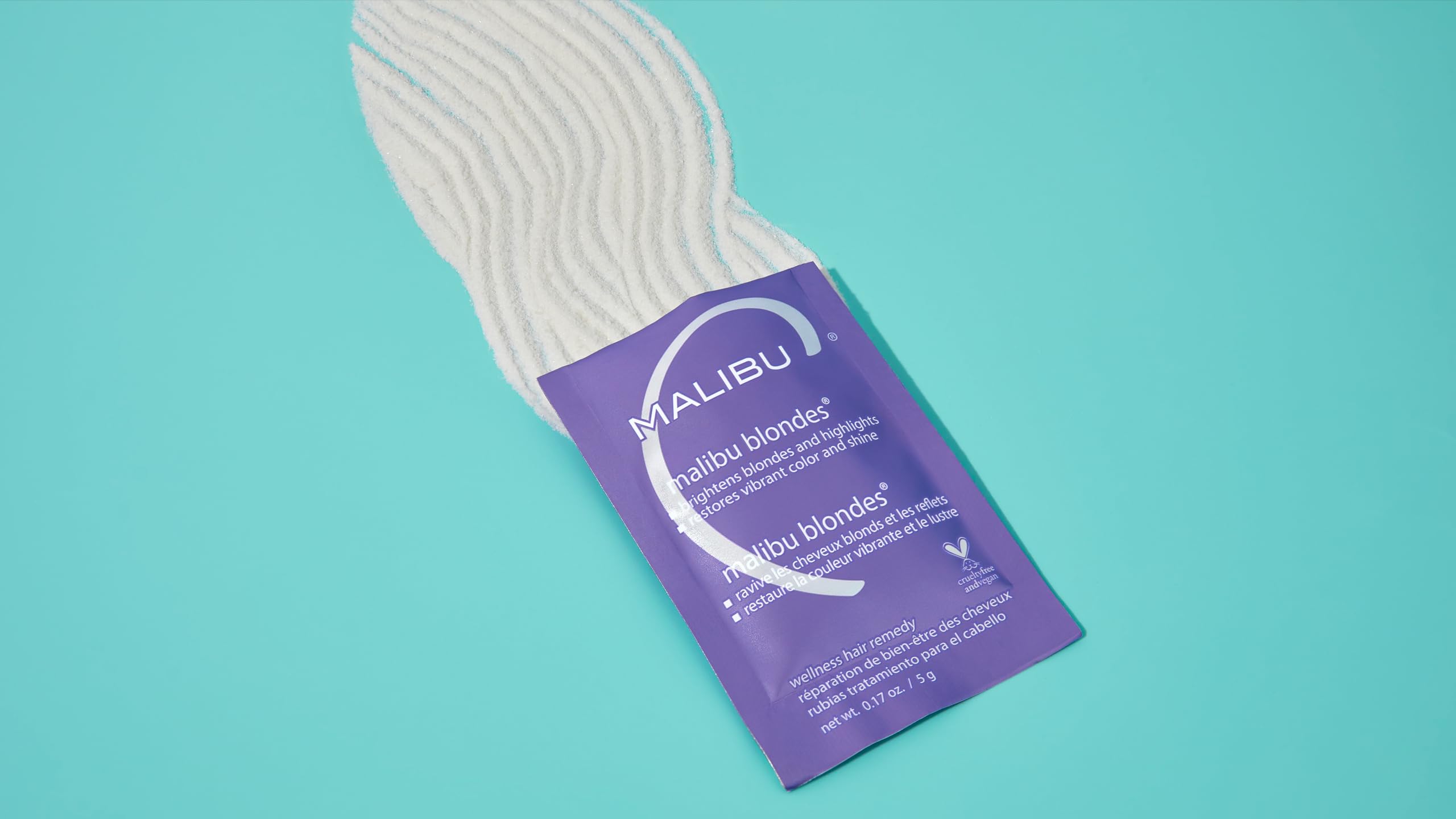 Malibu C Remedio de Bienestar para Rubios: empaque compacto ideal para viaje.