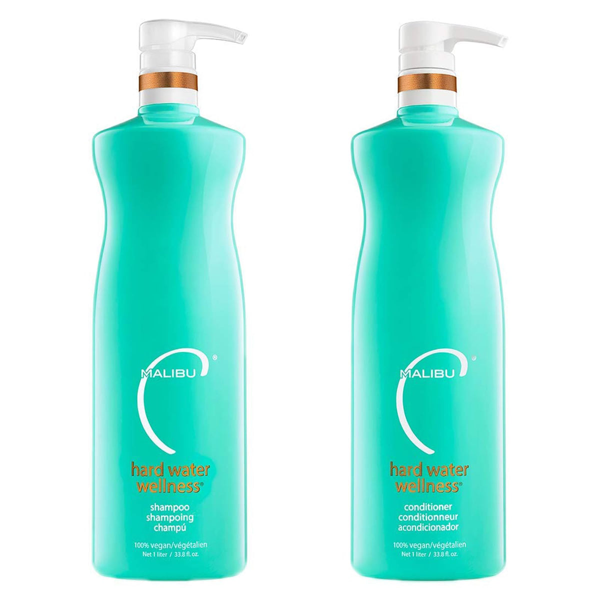 Malibu C champú para agua dura desintoxica residuos y devuelve brillo
