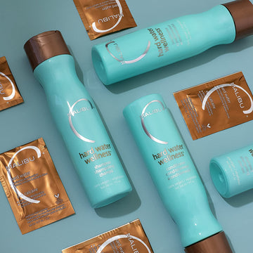 Malibu C Champú Agua Dura, envase sostenible, opción vegana y sin sulfatos.