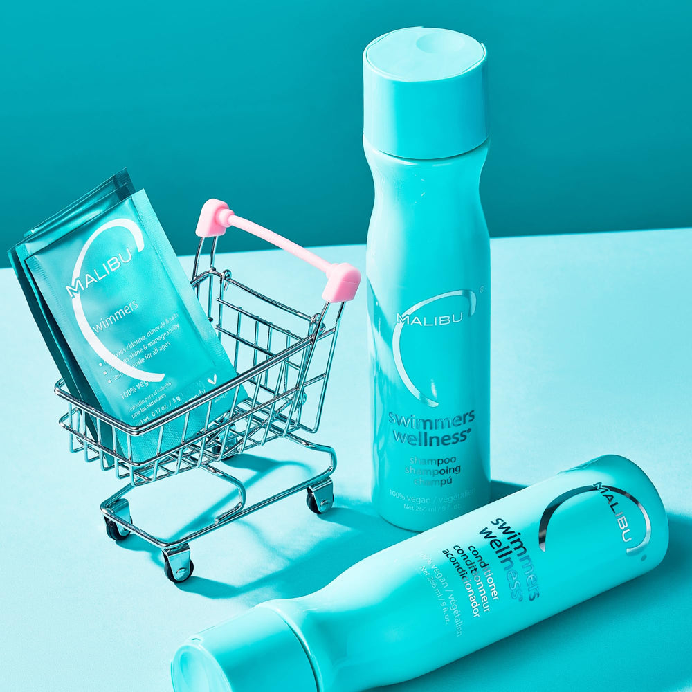 Malibu C Swimmers Wellness Conditioner cabello brillante y manejable tras exposición al cloro