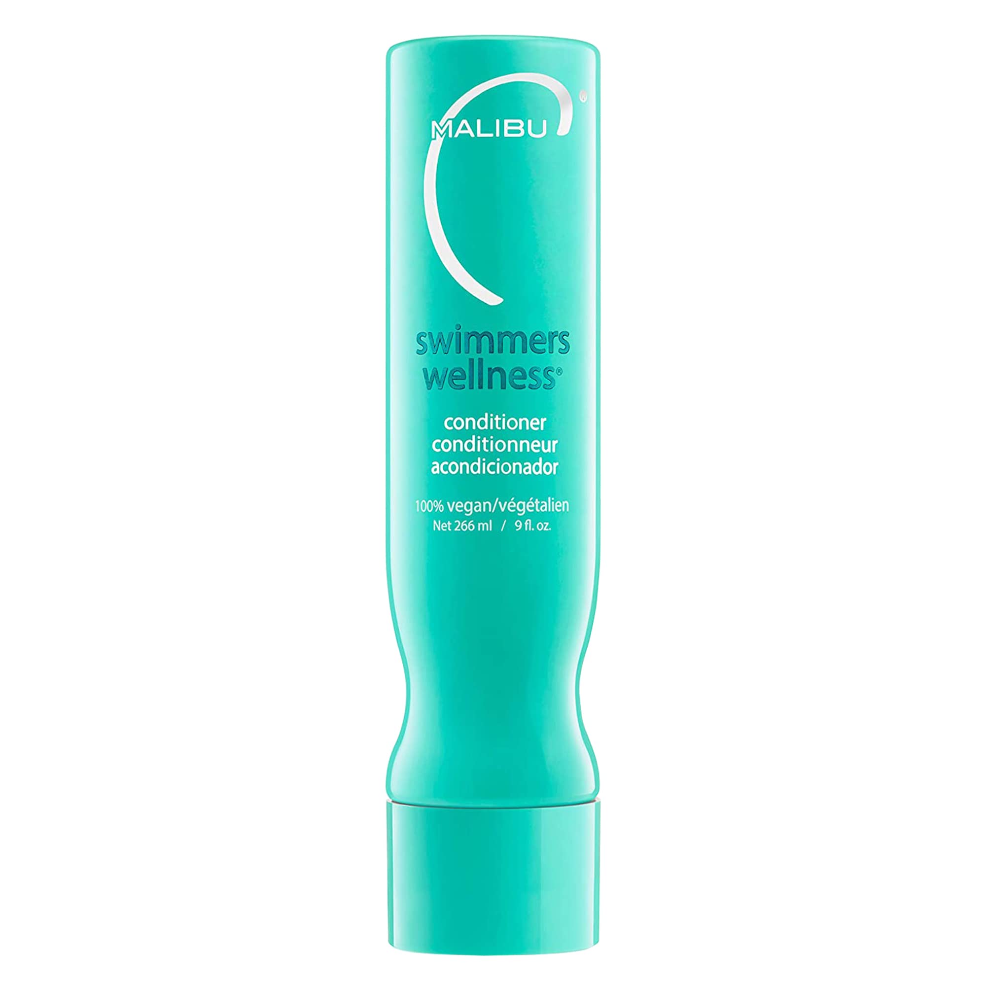 Malibu C Swimmers Wellness Conditioner botella, aporta hidratación para cabello dañado por cloro