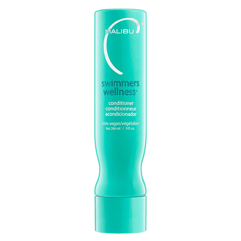 Malibu C Swimmers Wellness Conditioner botella, aporta hidratación para cabello dañado por cloro