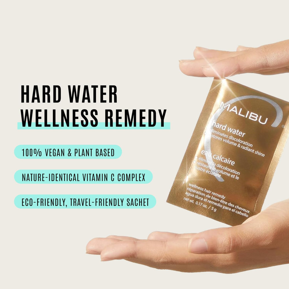 Malibu C Remedio Agua Dura: aplicación de mascarilla sobre cabello mojado.
