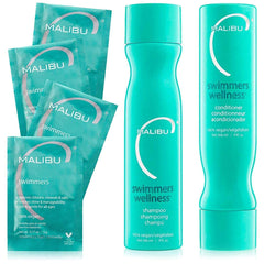 Malibu C Swimmers champú botella: limpia el cabello del cloro para empezar con frescura