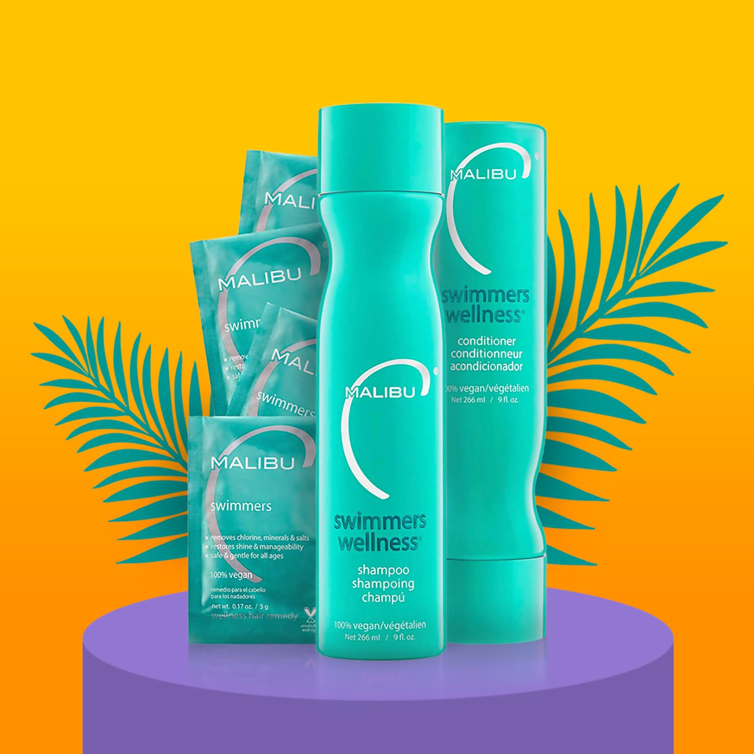 Malibu C Swimmers protección cloro cobre: reduce el impacto de minerales en el cabello durante la piscina