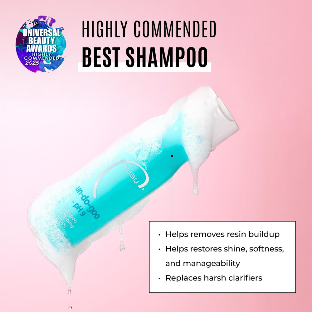 Malibu C Un-Do-Goo Champú espuma limpia suavemente para una melena más fresca.